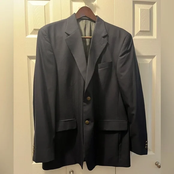 Oscar De La Renta Navy Blue Sport Coat - Picture 1 of 4